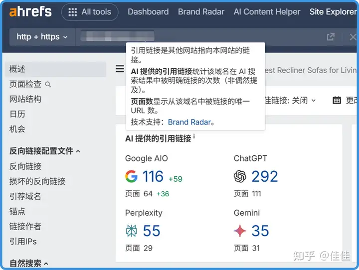 Ahrefs进阶功能7, AI 提供的引用链接